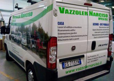 grafica adesiva furgone vazzoler narciso