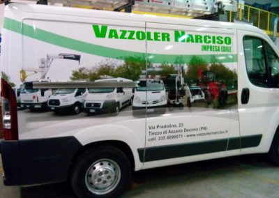 grafica adesiva furgone vazzoler narciso